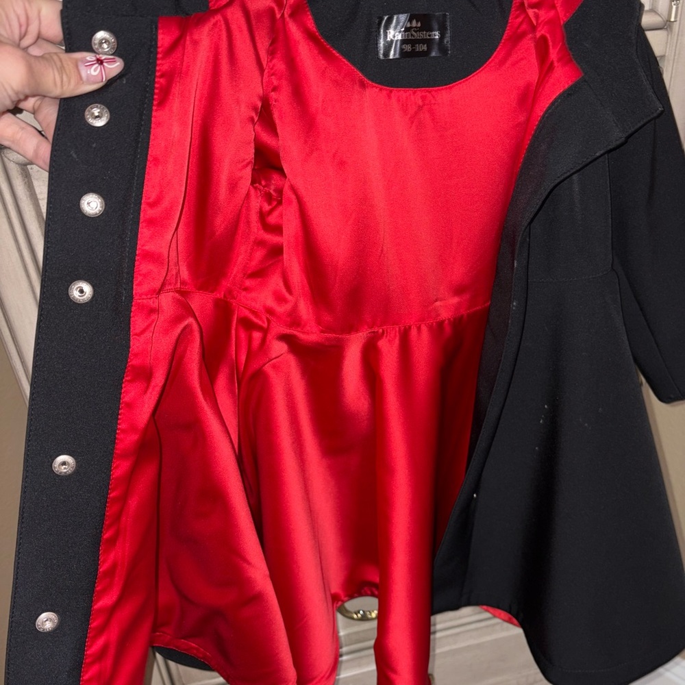 Toddler Black and Red Rain Coat - Picture 4 of 4